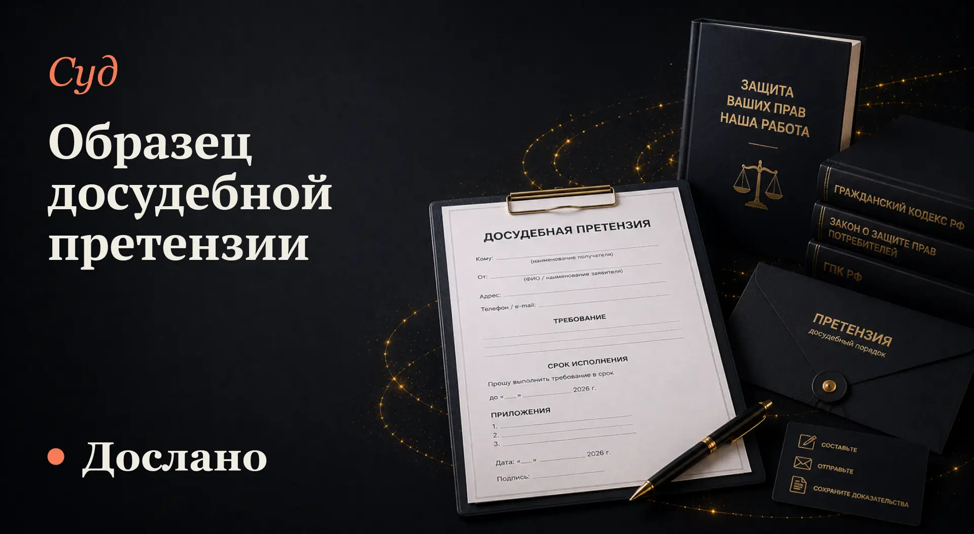 Образец досудебной претензии