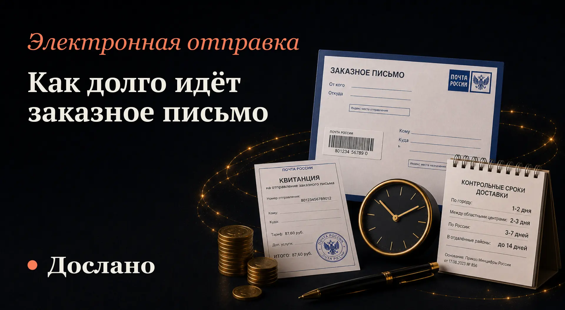 Сколько идёт заказное письмо