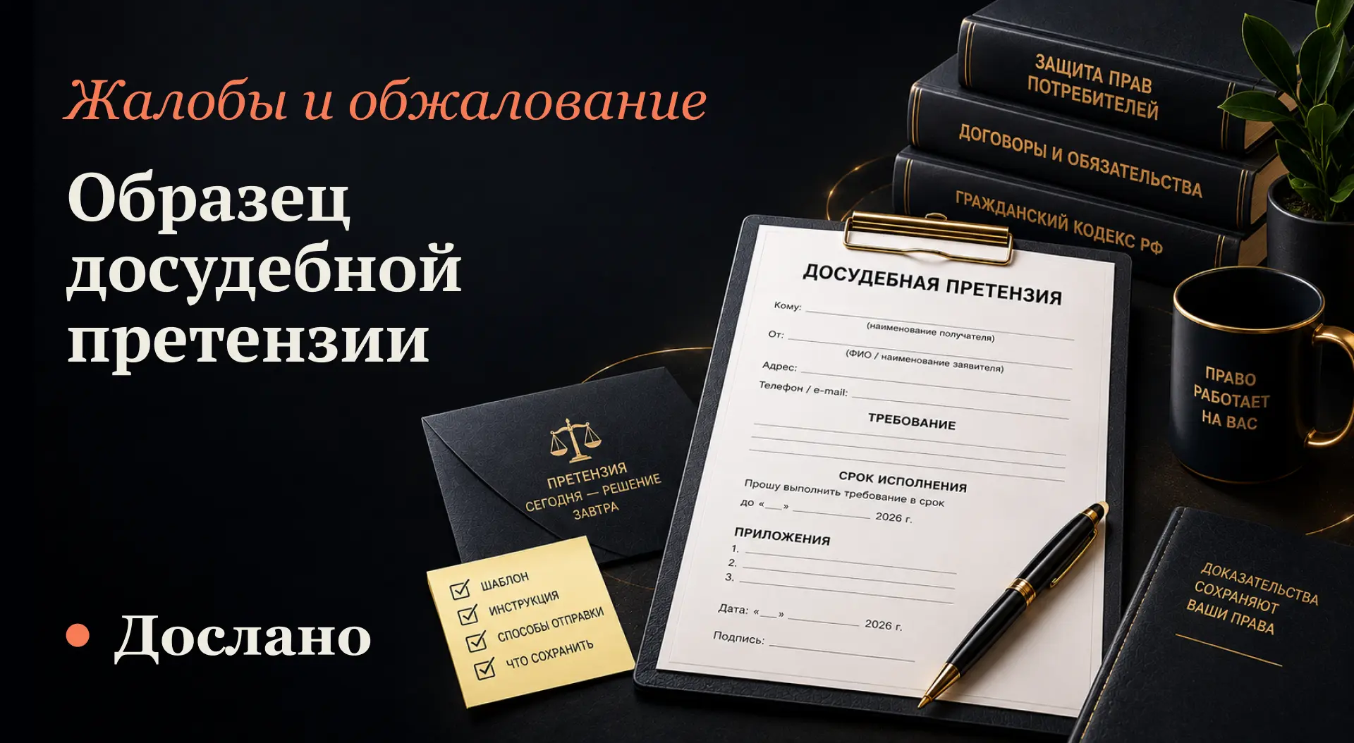 Образец досудебной претензии 2026