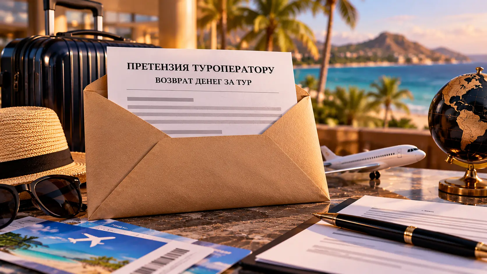 Претензия туроператору: возврат денег за тур, отмена, качество