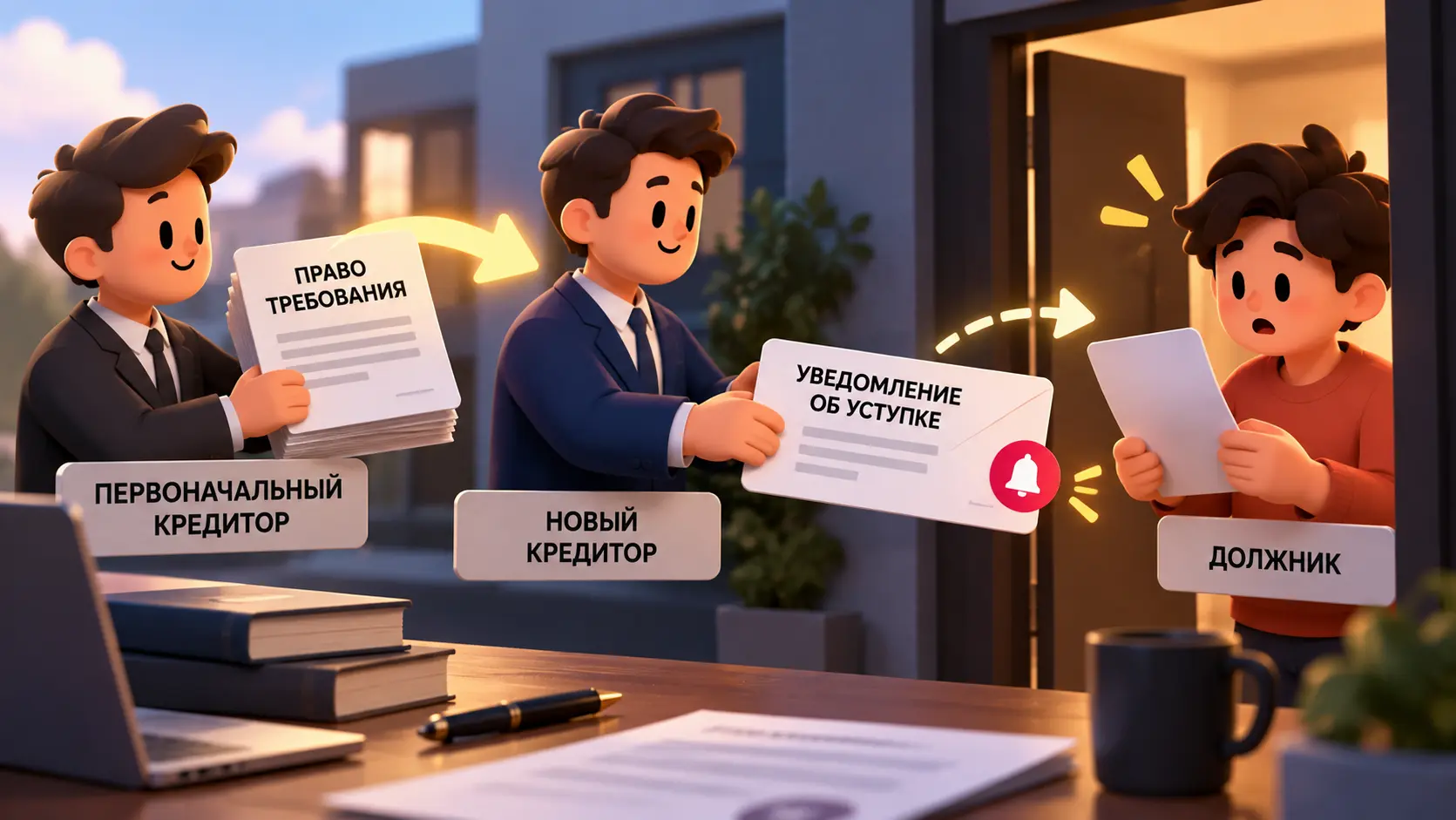 Уведомление об уступке права требования: образец и риски